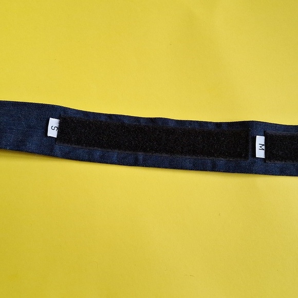 Vintage Ione Braided Western Belt – Denim & Blue Cord with Cowboy Buckle (39”) - Picture 7 of 9